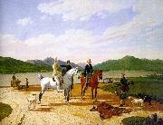 Wilhelm von Kobell Hunting Party on Lake Tegernsee France oil painting reproduction